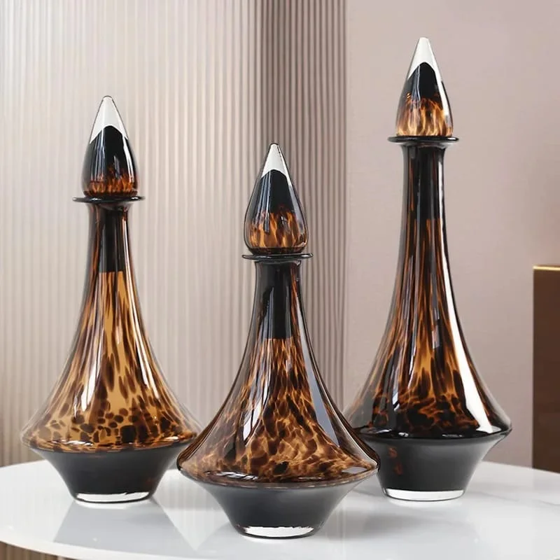 Trio vases CHANIO de luxe avec couvercle