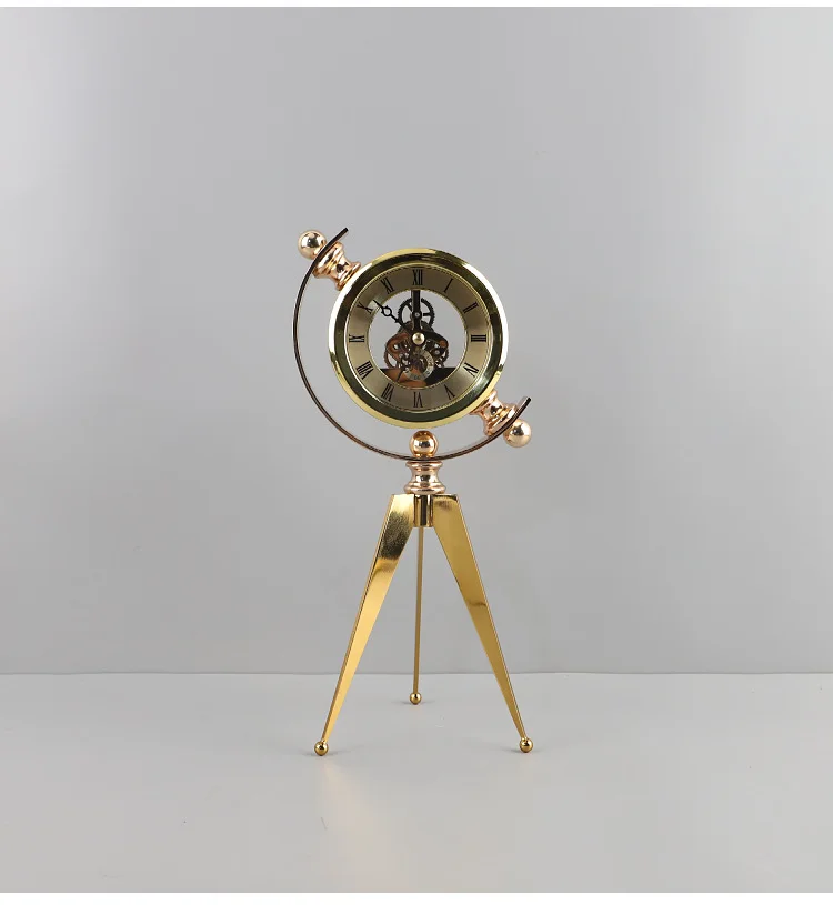 Horloge Trépied En Métal Inoxydable