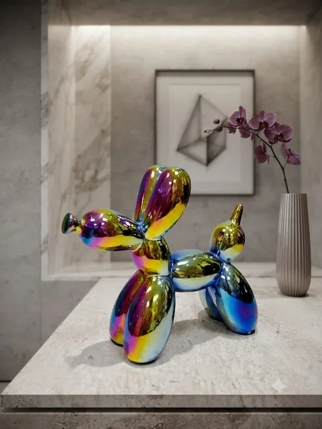 Sculpture Décorative Chien Ballon Pop Art (Style Jeff Koons)