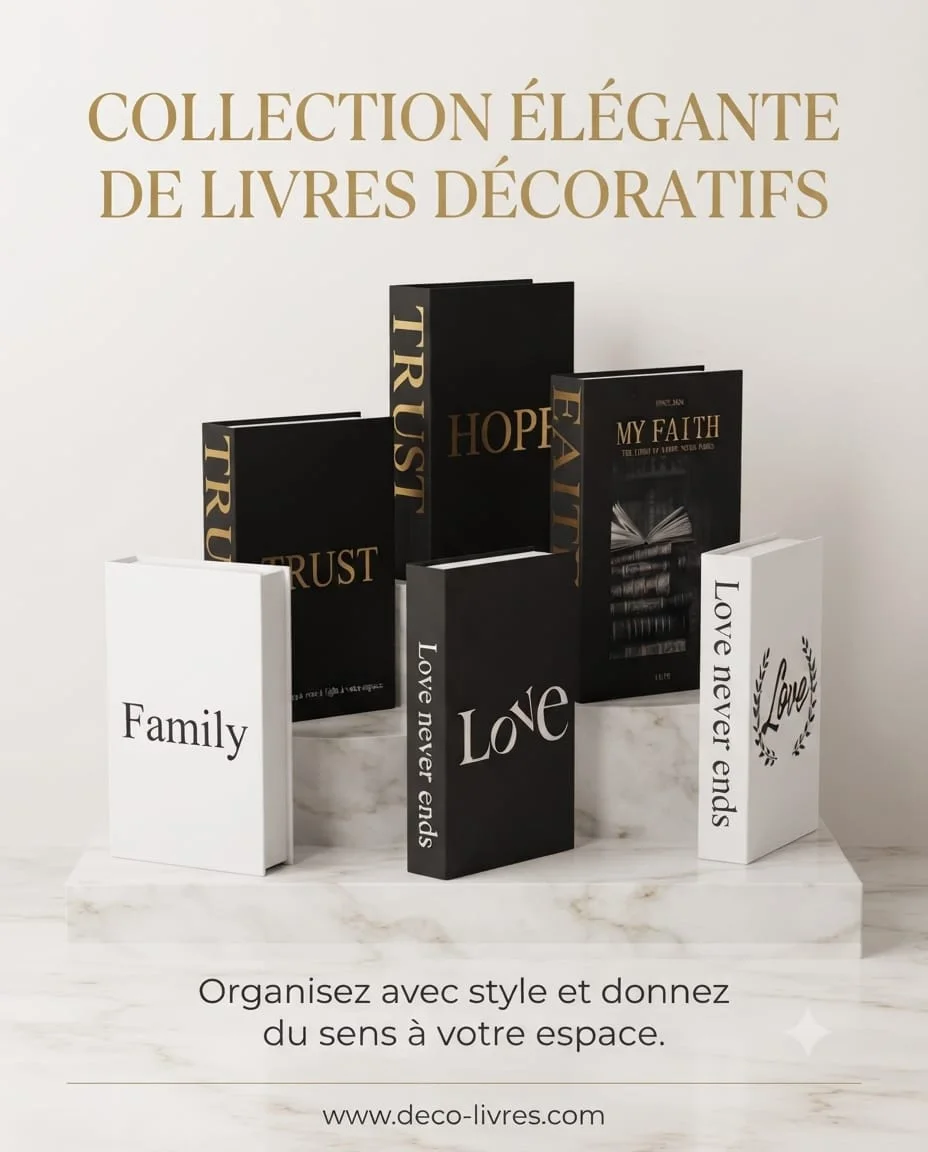 Collection Élégante de faux Livres Décoratifs ( boite )