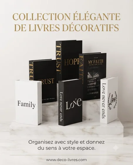 Collection Élégante de faux Livres Décoratifs ( boite )