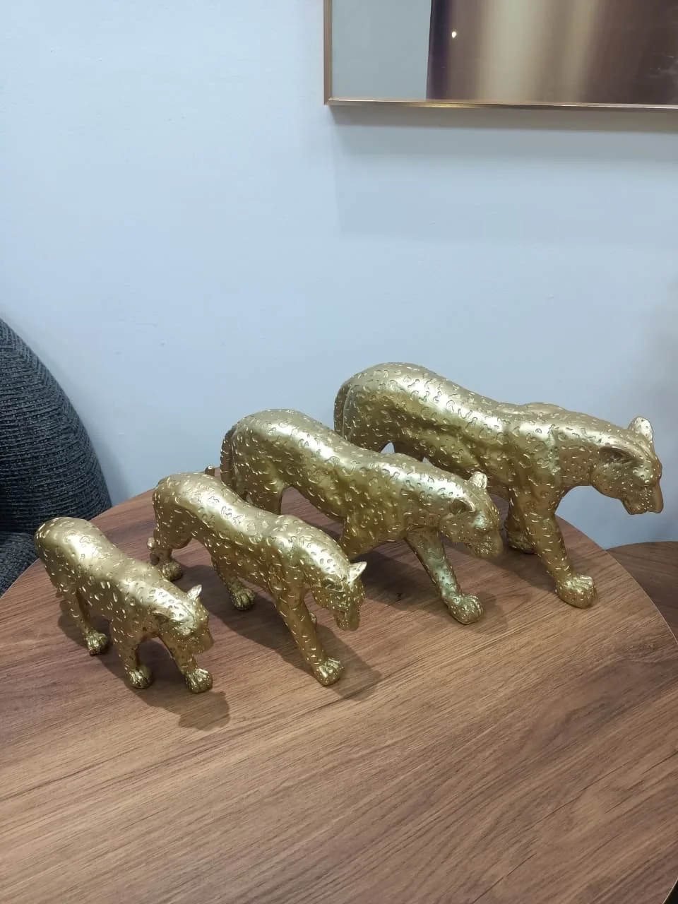 Jaguar décoratif doré ( disponible en 4 tailles )