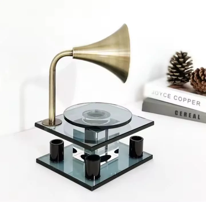 Gramophone Décoratif Vintage avec Platine – Style Rétro Luxe