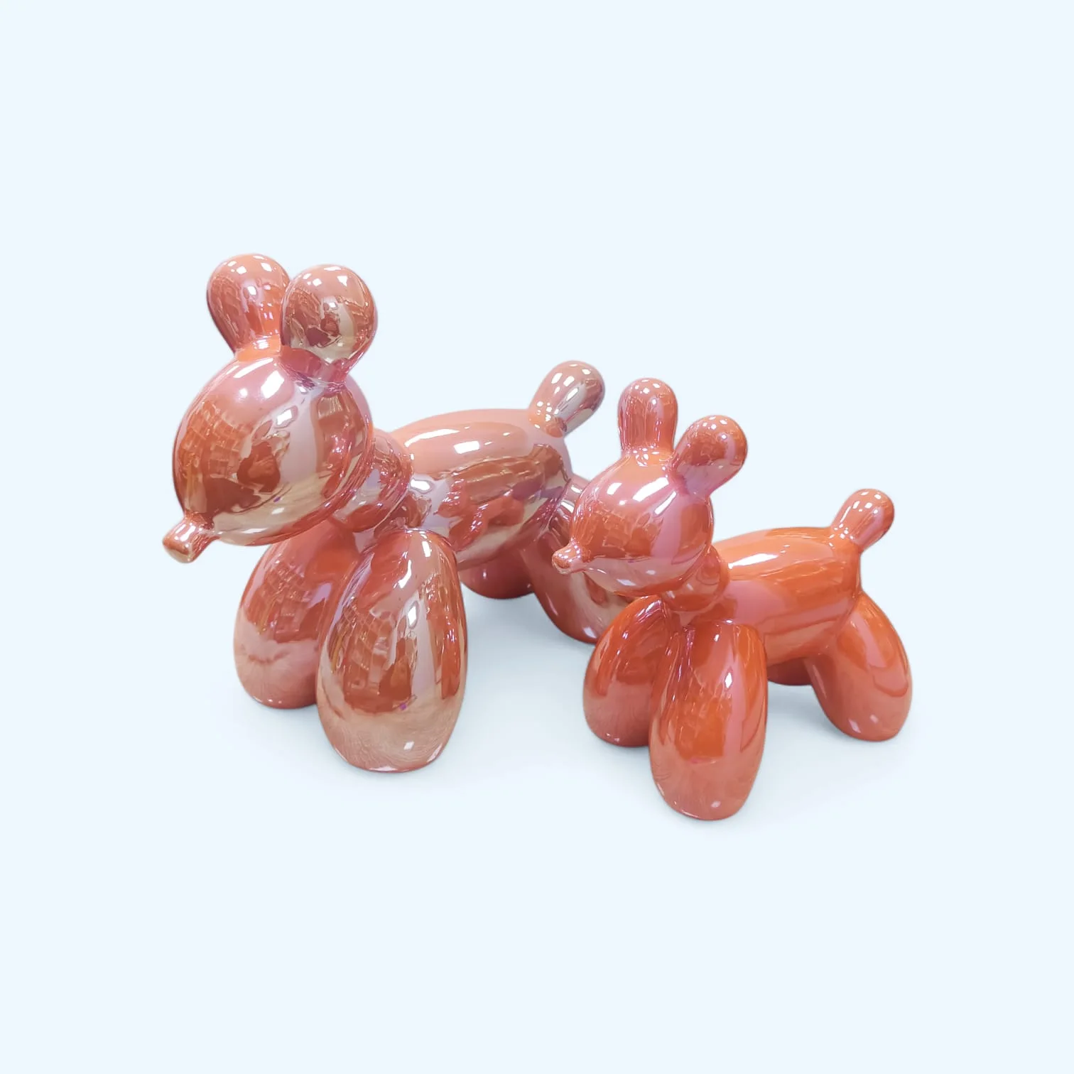 Deux Chio décoratif en porcelaine