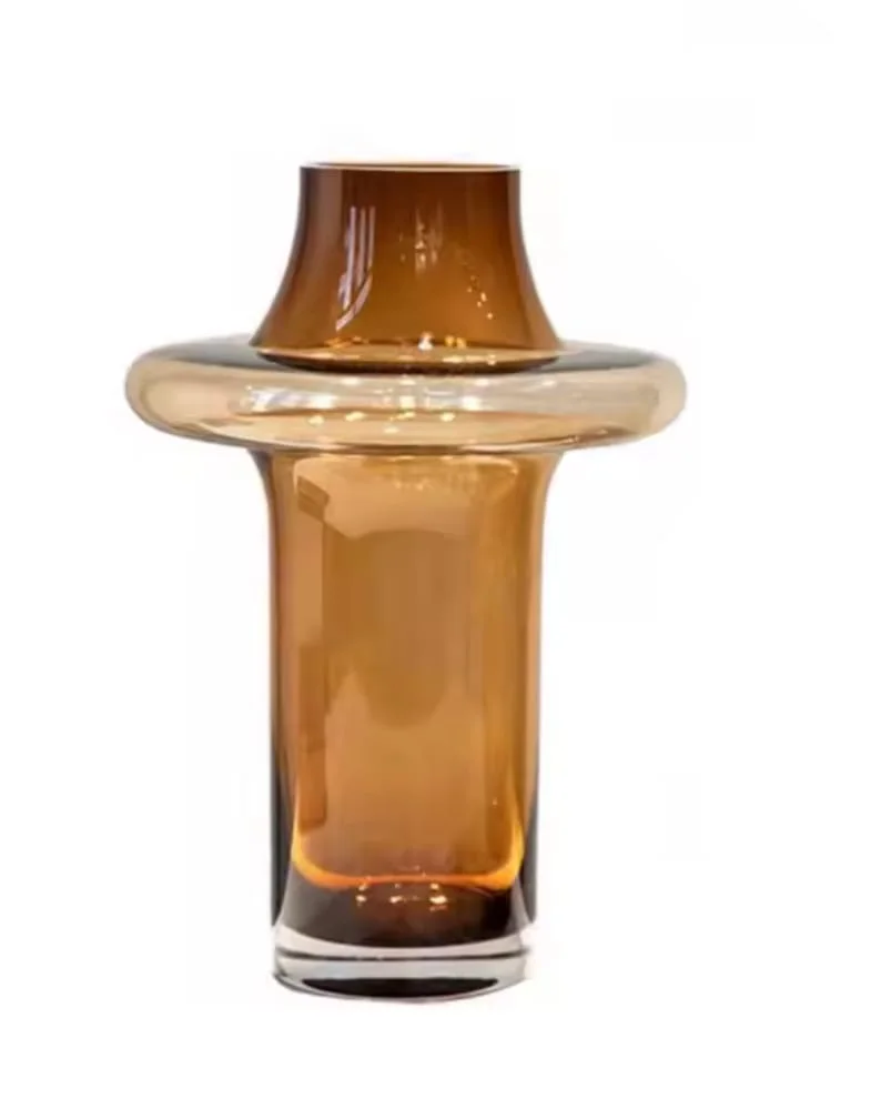 Vase chic marron en porcelaine