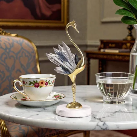 Flamingo décoratif chic en verre et crystal