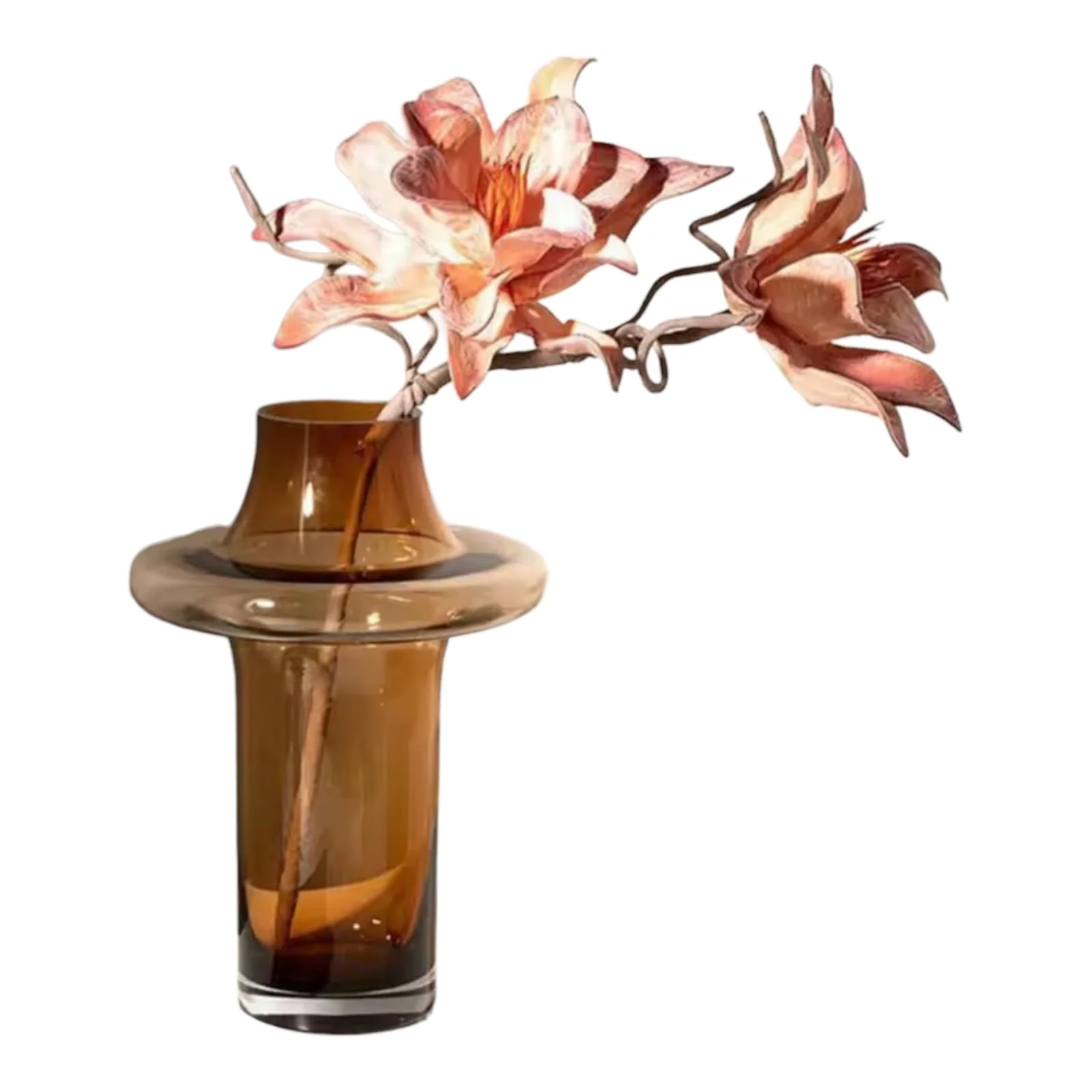 Vase chic marron en porcelaine