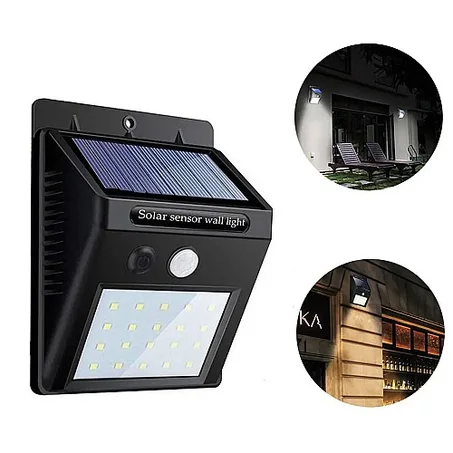 LED Solar Light Outdoor Motion Sensor Recharge Solar Wall Light Waterproof