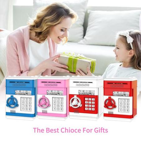 حصالة نقود إلكترونية صغيرة على شكل ماكينة الصراف الآلي