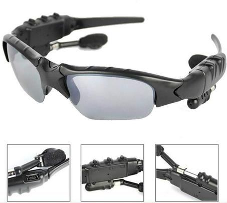 نظارات شمسية مع سماعة رأس لاسلكية  بتقنية البلوتوث وميكروفون مدمج