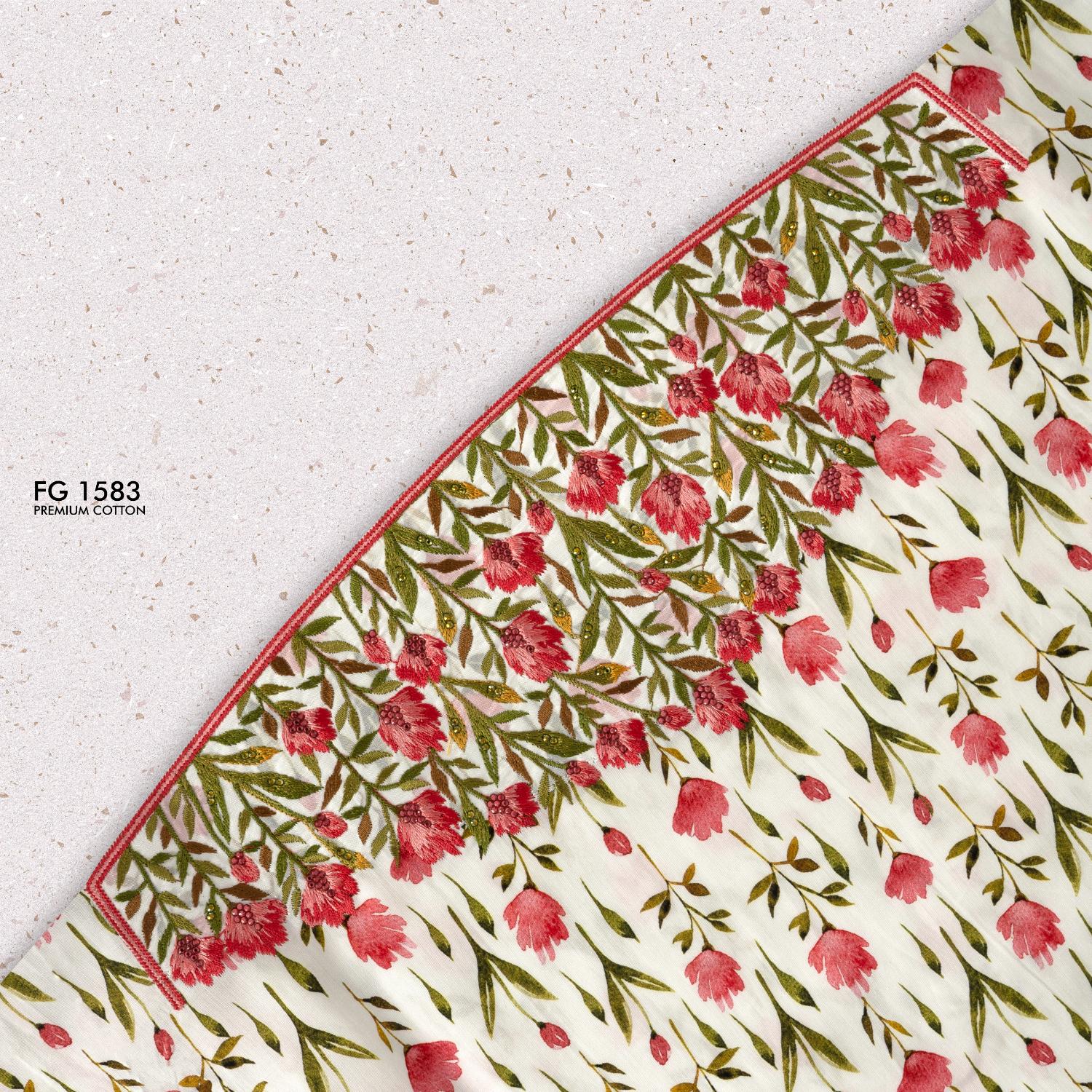 Mukhawar Khuta Al Amber 100% Premium Cotton fabric.  - FG 1583