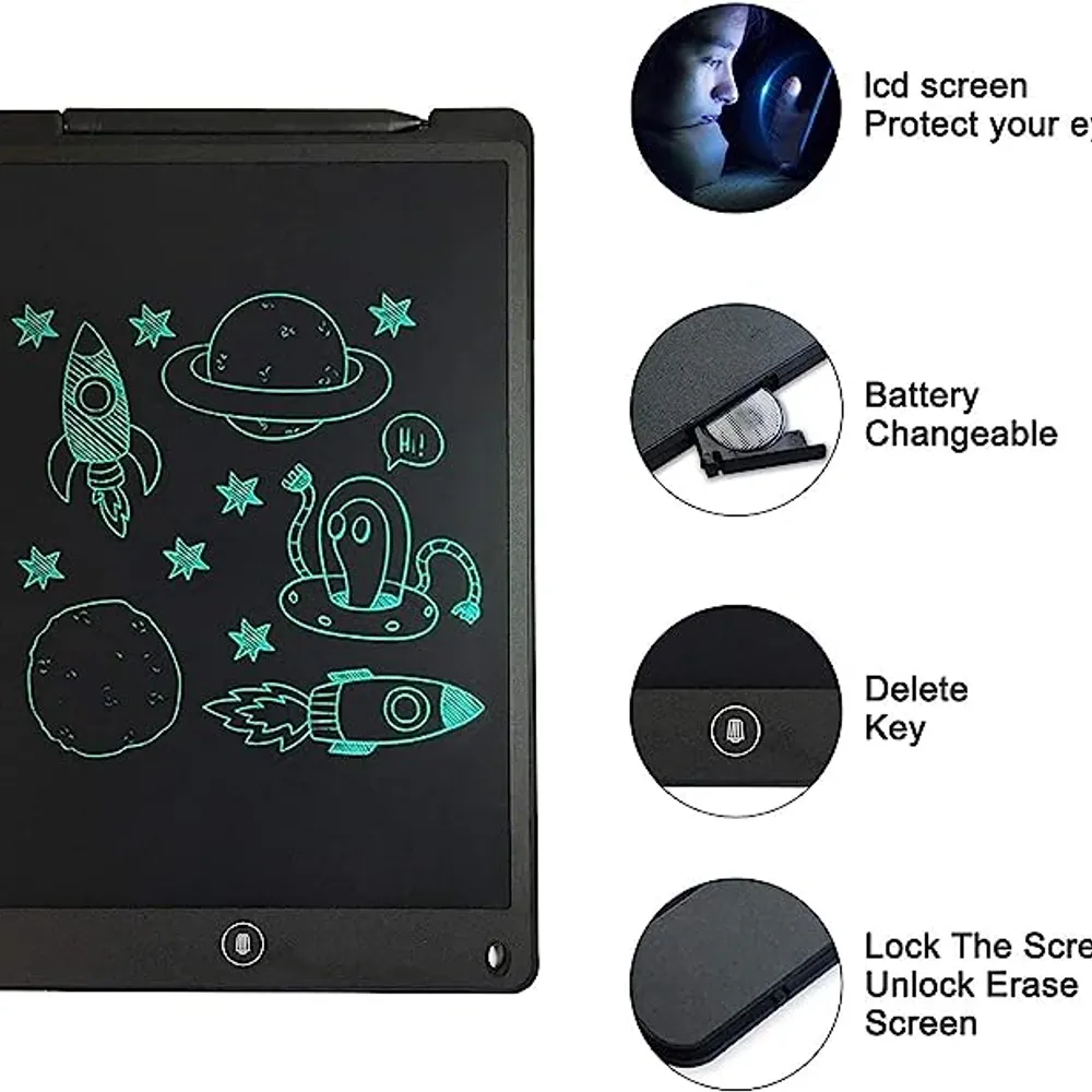 سبورة ذكية للاطفال LCD 12 بوصة