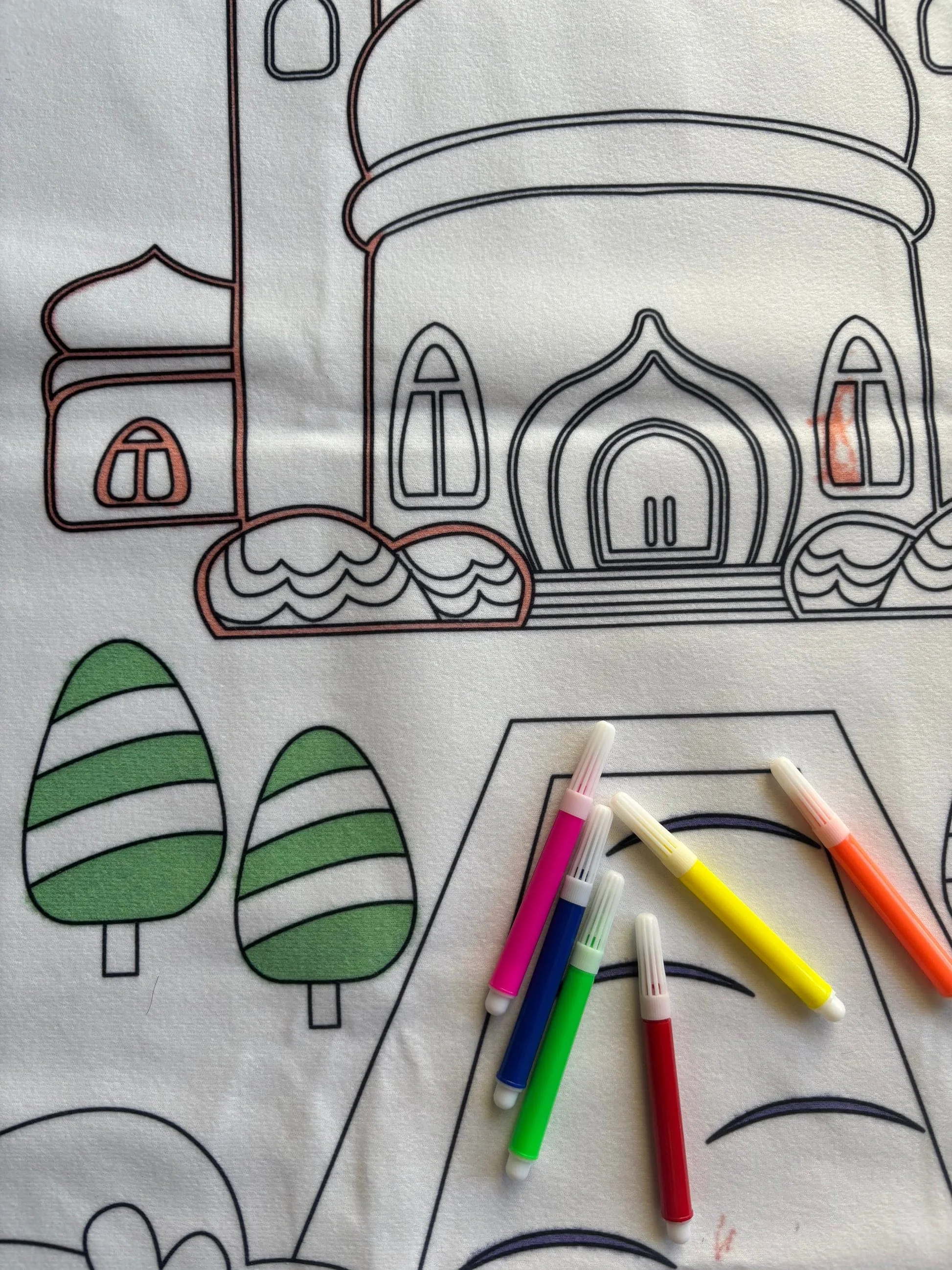 سجادة صلاة للأطفال، تتغسل وتنرسم عليها