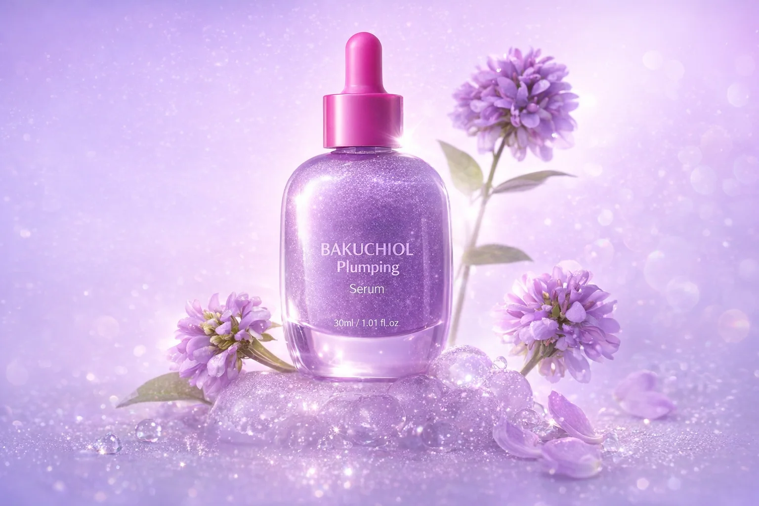 سيروم الوجه  Bakuchiol Plumping -  للعناية بالبشرة ، المسام والتجاعيد (30 مل / 1.01 أونصة)