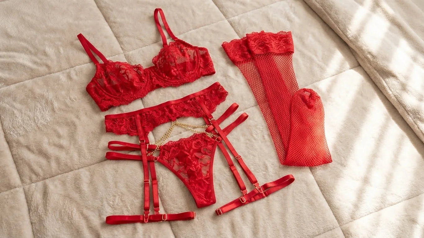 LINGERIE ROUGE 4 PIECES