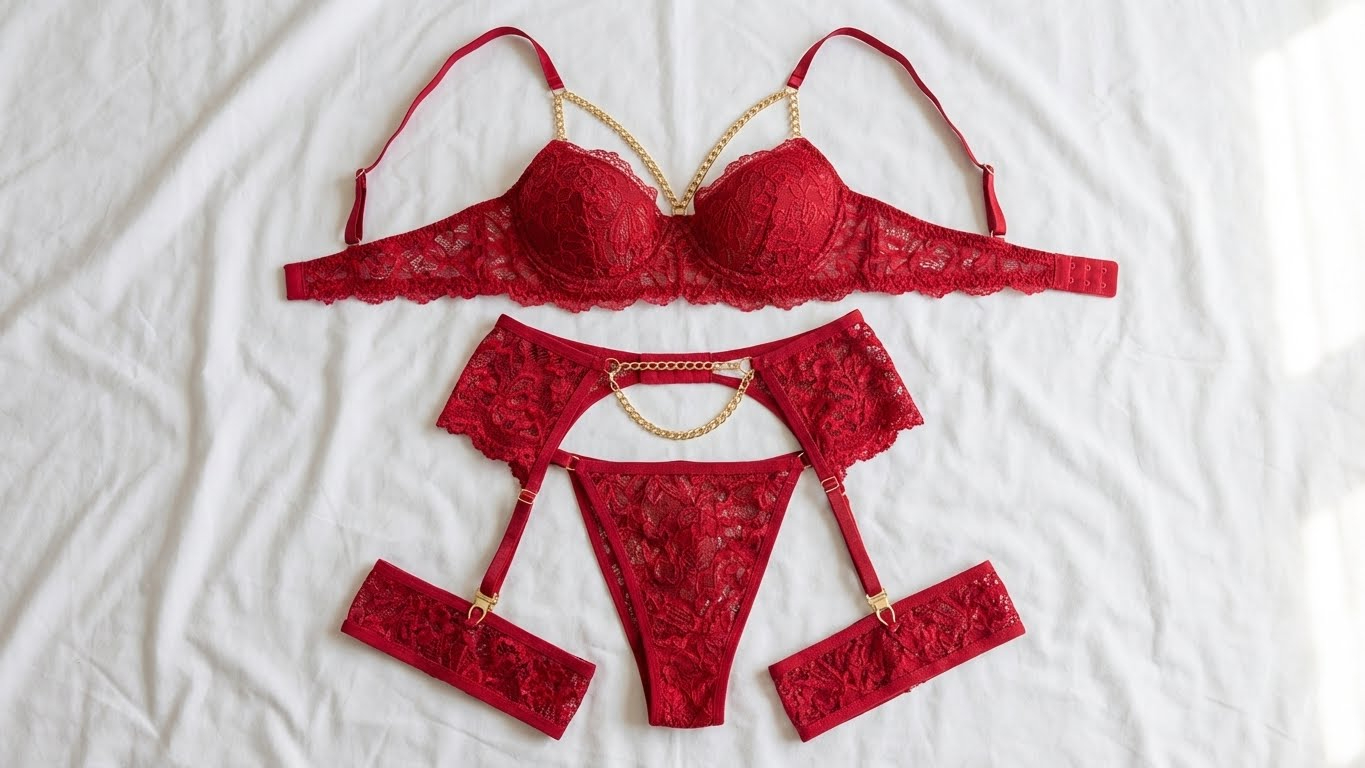 LINGERIE ROUGE 3 PIECES