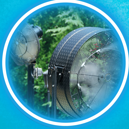 مروحة بالماء للتبريد