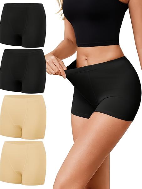 Damen Shorty Unterwäsche 4er-Pack