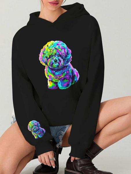 Damen Hoodie Bichon Frise