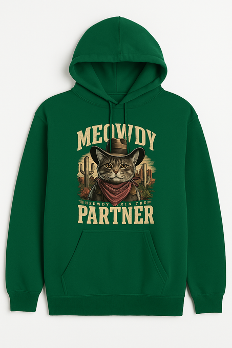 Damen Hoodie Cowgirl Katze