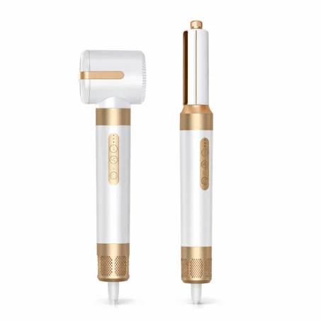 7-in-1 Ionischer Haartrockner 1400W mit Lockenstab & Glätteisen