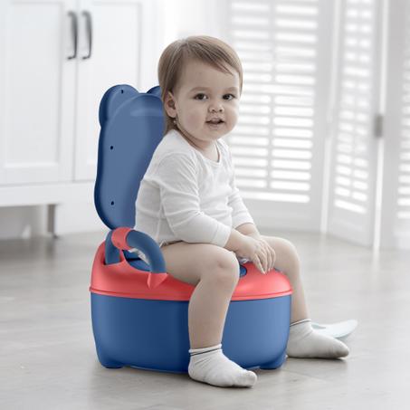 48 cm Kinder-Töpfchen im Frosch-Design mit abnehmbarem Behälter, Spritzschutz & Armlehnen – Langlebiges PP+PU-Material, süße Pastellfarben – Tragbarer Toilettentrainer für Jungen & Mädchen