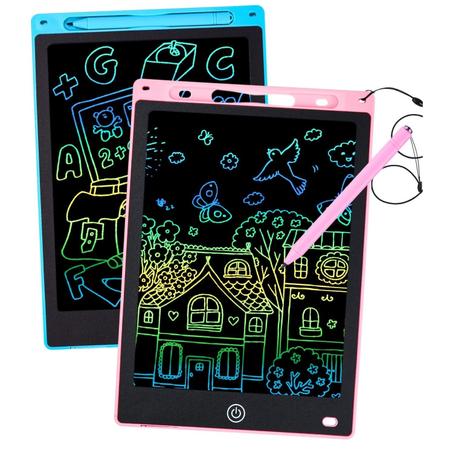 2er-Pack Kinder LCD-Schreibtablett 12 Zoll – Leuchtendes Mal- & Grafiktablett mit Löschen- und Sperrtaste