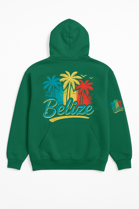 Damen Hoodie Belize Palmen