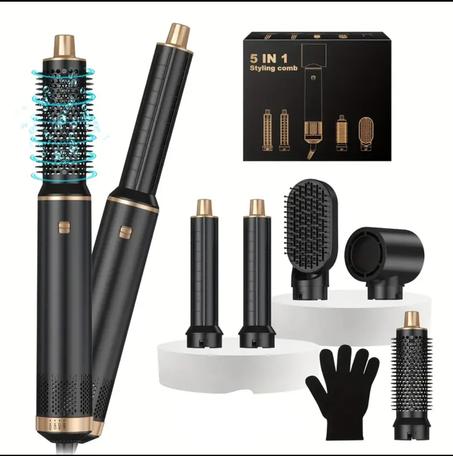 Haarbürsten-Haartrockner mit Heißluft & Negativ-Ionen – 5-in-1