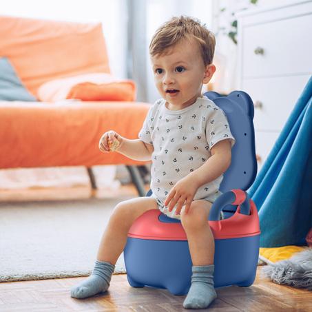 Kinderhochstuhl & Toilettentrainer 48 cm – PP+PU Baby-Toilette mit abnehmbarem Behälter