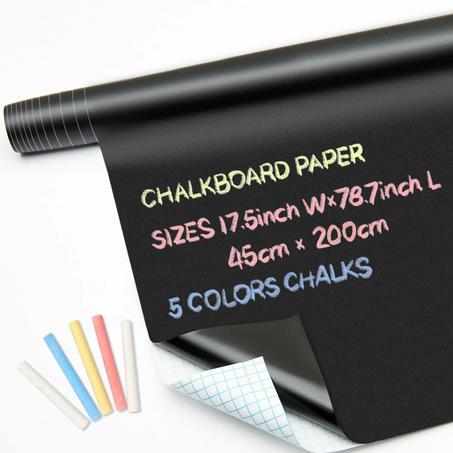 200 cm *60 cm السبورة ذاتي اللصق، قابل للإزالة،امساند المتالي لطفلك نحو تقة اكبر في القسم