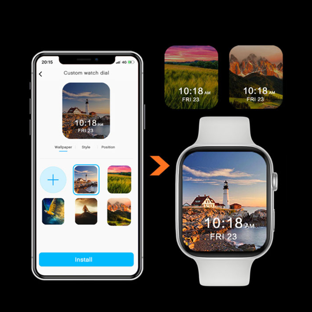 SMART WATCH fk88 اللون رمادى فاتح