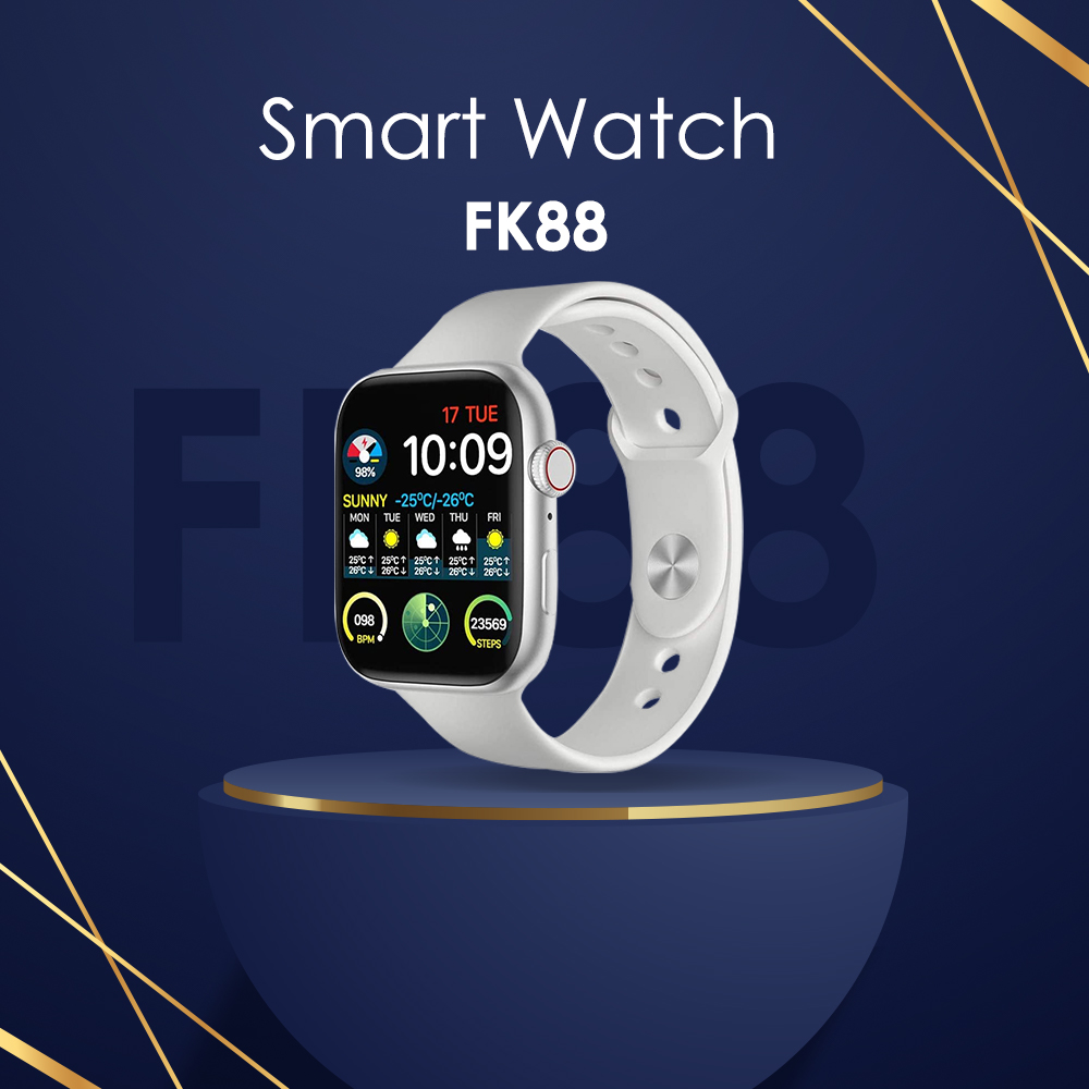 SMART WATCH fk88 اللون رمادى فاتح