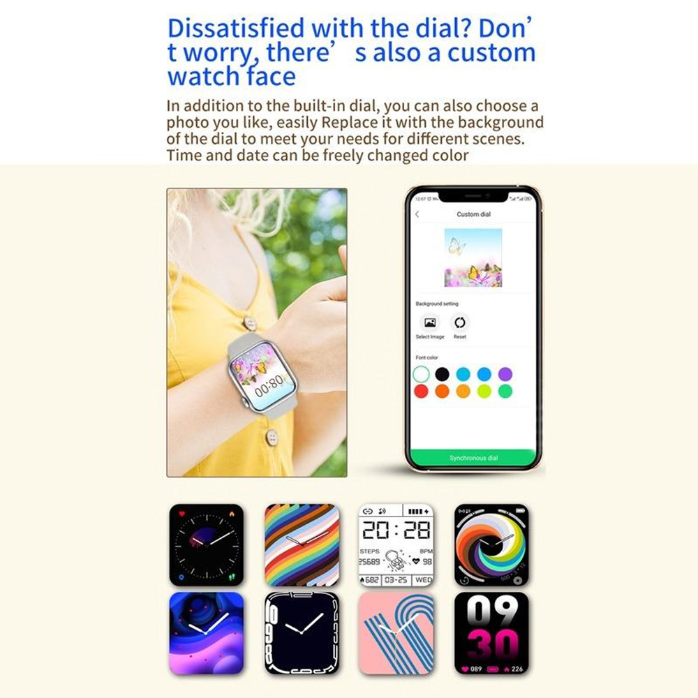 Smart Watch T200 plus اللون اسود