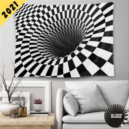 Tapisserie/Tentures murales suspendues en vortex illusion 3d