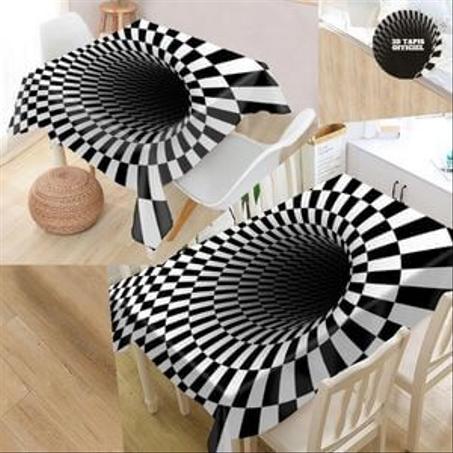 Nappe de table en vortex illusion 3D