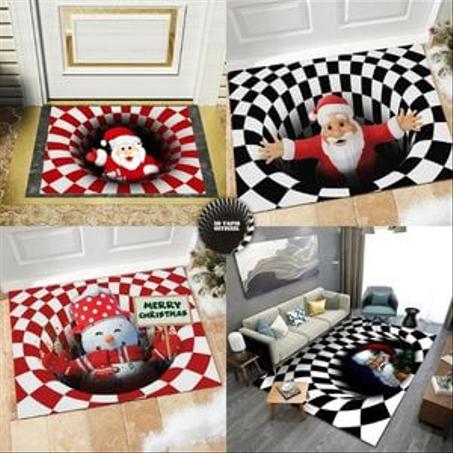 Tapis vortex illusion 3D pour Noël 🎅