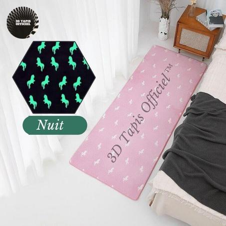 Tapis rectangle brillant motif lumineux Cheval, brille dans la nuit -3D Tapis Officiel™