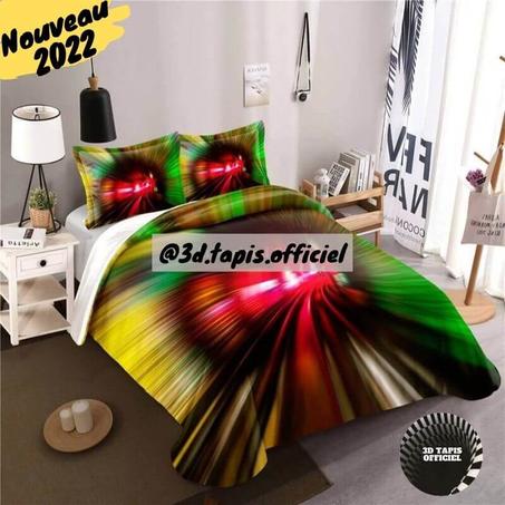 3D Tapis Officiel™ - Housse de couette + 2 taies d'oreiller en vortex illusion 3D | Style X