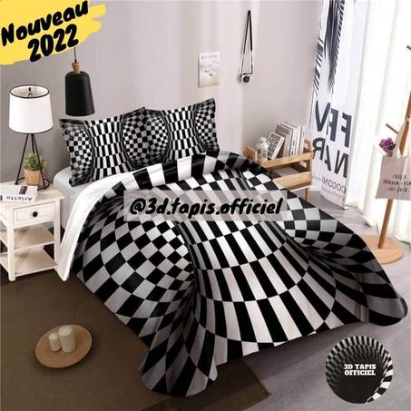 3D Tapis Officiel™ - Housse de couette + 2 taies d'oreiller en vortex illusion 3D | Style II