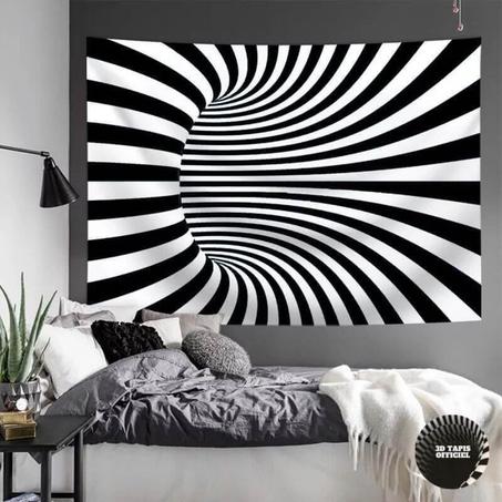 1 acheté+1 offert Tapisserie murale suspendue en vortex illusion 3d Style III