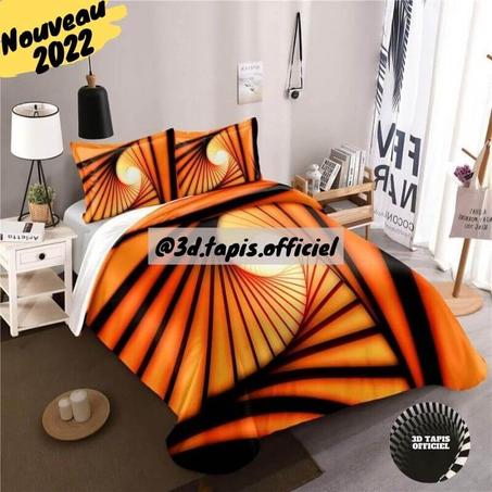 3D Tapis Officiel™ - Housse de couette + 2 taies d'oreiller en vortex illusion 3D | Style VII