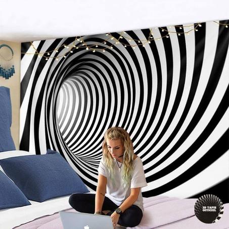 1 acheté+1 offert Tapisserie murale suspendue en vortex illusion 3d Style VII