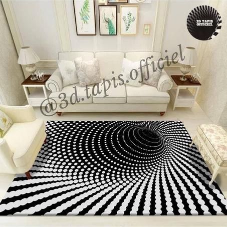 TC4, Tapis carré nouvelle illusion tourbillon 3D vortex 1 acheté + 1 offert