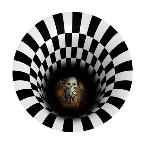 Tapis TROH02 décoration halloween trompe l'oeil en illusion vortex 3D 1 acheté + 1 offert