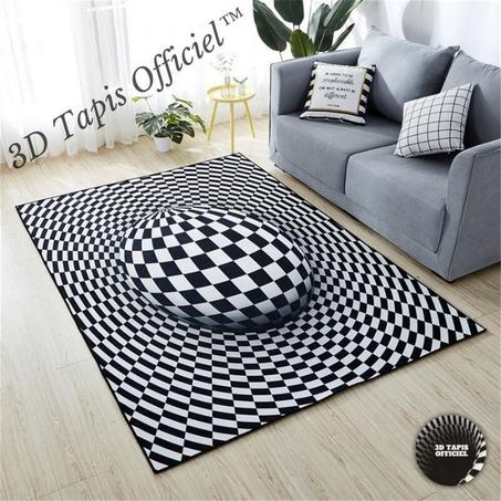 TR4, Tapis rectangle d'illusion tourbillon, Donner une vie à votre maison ! 1 acheté + 1 offert