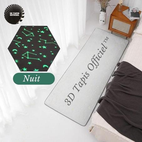 Tapis rectangle brillant motif lumineux Astrologique Gris, brille dans la nuit -3D Tapis Officiel™