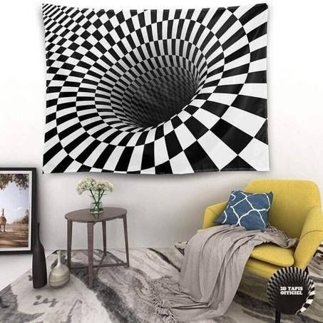 1 acheté+1 offert Tapisserie murale suspendue en vortex illusion 3D Style I