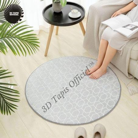 Tapis rond brillant motif lumineux géométrique, brille dans la nuit -3D Tapis Officiel™