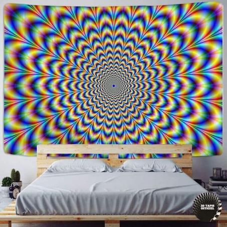 3D Tapis Officiel™-Tapisserie suspendue en tissu mural décoratif-Effet hypnotisant SXXI